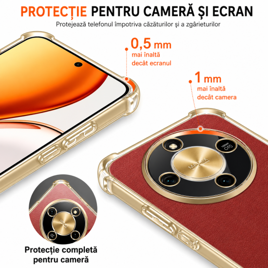 Husa Anti soc, transparenta compatibila cu Honor Magic 8 Lite