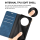 Husa Flip Tip Carte Deluxe Compatibila cu Honor Magic 8 Lite, Piele Ecologica, Stand, Navy Blue