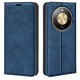 Husa Flip Tip Carte Deluxe Compatibila cu Honor Magic 8 Lite, Piele Ecologica, Stand, Navy Blue