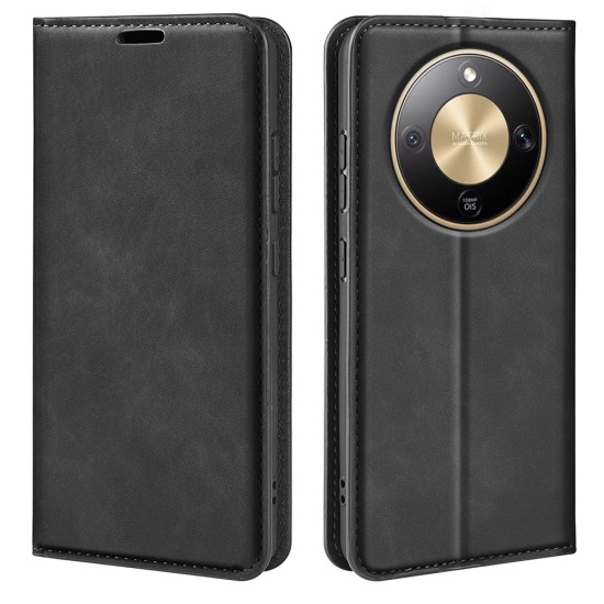 Husa Flip Tip Carte Deluxe Compatibila cu Honor Magic 8 Lite, Piele Ecologica, Stand, Negru Husa Flip Tip Carte Deluxe Compatibila cu Honor Magic 8 Lite, Piele Ecologica, Stand, Negru