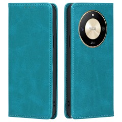 Husa Flip Tip Carte Deluxe Compatibila cu Honor Magic 8 Lite, Piele Ecologica, Stand, Turqoise