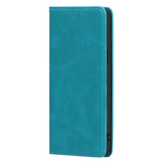 Husa Flip Tip Carte Deluxe Compatibila cu Honor Magic 8 Lite, Piele Ecologica, Stand, Turqoise