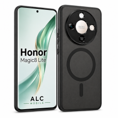 Husa pentru Honor Magic 8 Lite, Matte MagSafe, Protectie 360, Anti-Soc, Protectie Camera, Negru