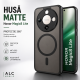 Husa pentru Honor Magic 8 Lite, Matte MagSafe, Protectie 360, Anti-Soc, Protectie Camera, Negru