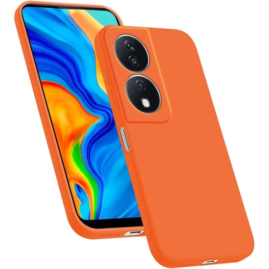 Husa Soft Touch, slim, ALC Mobile, anti soc, compatibila cu Honor 90 Lite, Portocaliu Tpu