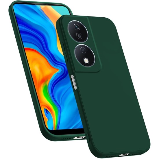 Husa Soft Touch, slim, ALC Mobile, anti soc, compatibila cu Honor 90 Lite, Verde Inchis Tpu