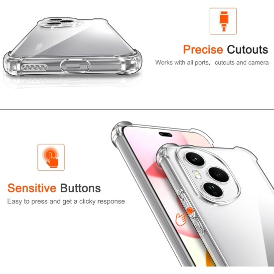 Husa Anti soc, transparenta compatibila cu Honor 400 Pro Husa Anti soc, transparenta compatibila cu Honor 400 Pro