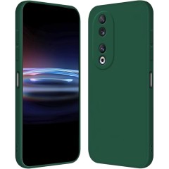 Husa Soft Touch, compatibila cu Honor 90, Verde Inchis Tpu