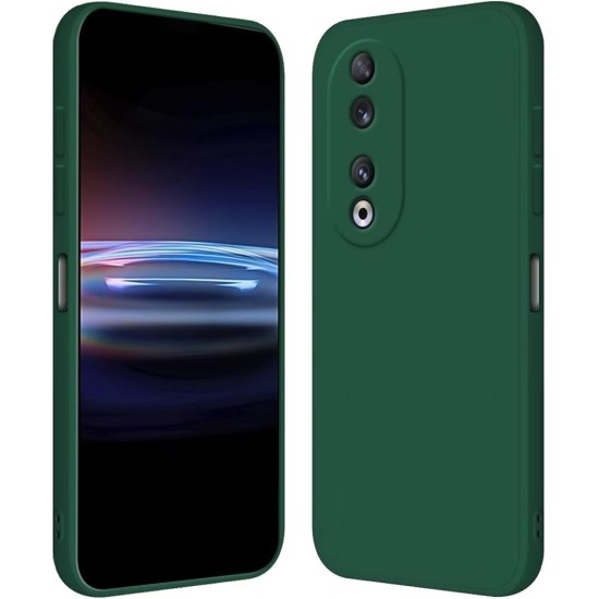 Husa Soft Touch, slim, ALC Mobile, anti soc, compatibila cu Honor 90, Verde Inchis Tpu