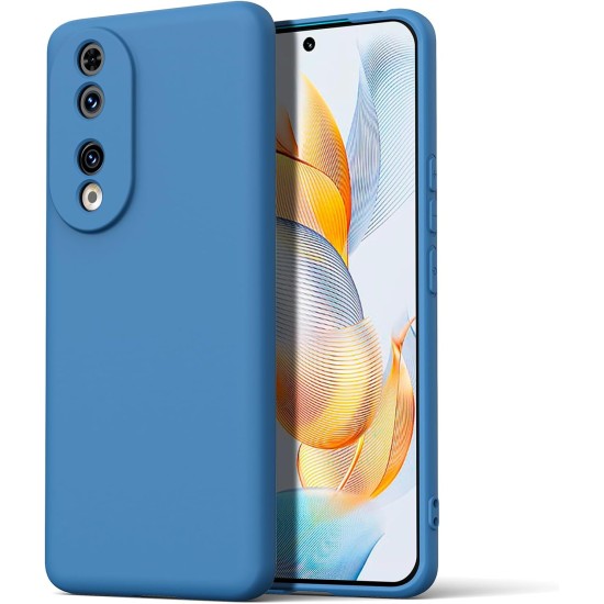 Husa Soft Touch, slim, ALC Mobile, anti soc, compatibila cu Honor 90, Albastru Tpu