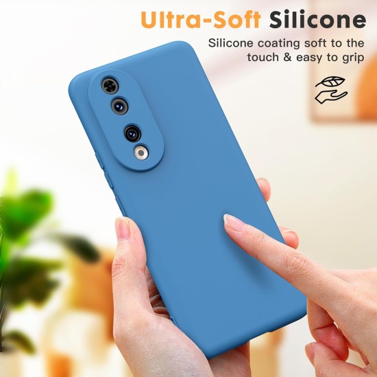 Husa Soft Touch, slim, ALC Mobile, anti soc, compatibila cu Honor 90, Albastru Tpu