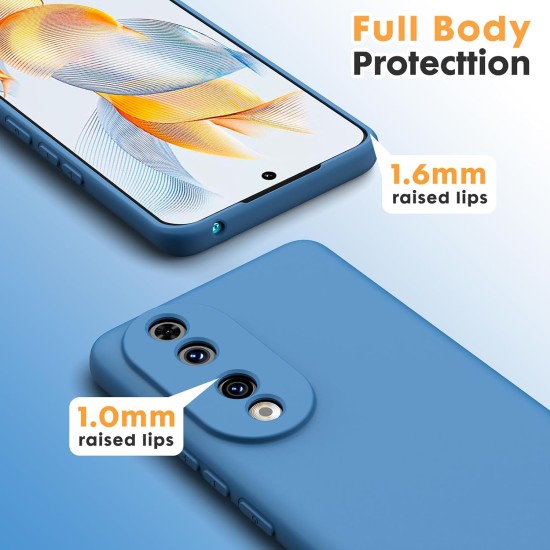 Husa Soft Touch, slim, ALC Mobile, anti soc, compatibila cu Honor 90, Albastru Tpu