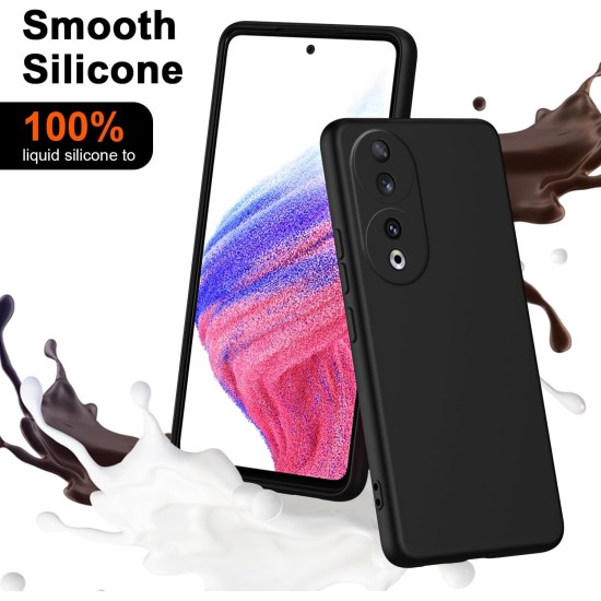 Husa Soft Touch, slim, ALC Mobile, anti soc, compatibila cu Honor 90, Negru Tpu