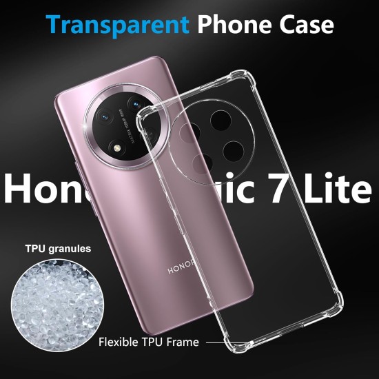Husa Anti soc, transparenta compatibila cu Honor Magic 7 Lite Husa Anti soc, transparenta compatibila cu Honor Magic 7 Lite