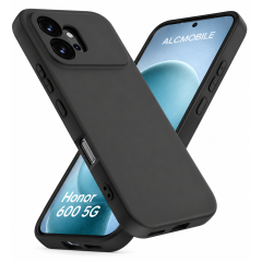 Husa Soft Touch, slim, ALC Mobile, anti soc, compatibila cu Honor 600 5G, Negru Tpu