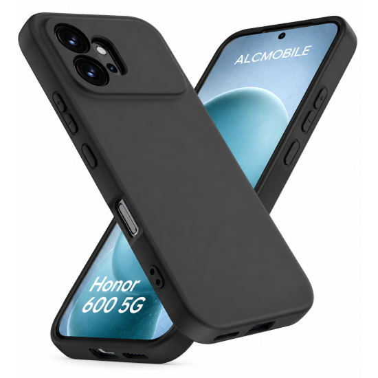 Husa Soft Touch, slim, ALC Mobile, anti soc, compatibila cu Honor 600 5G, Negru Tpu