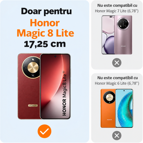 Husa Compatibila cu HONOR Magic 8 Lite, TPU Dark Cherry, Slim Soft Touch, Anti-Soc, ALC Mobile