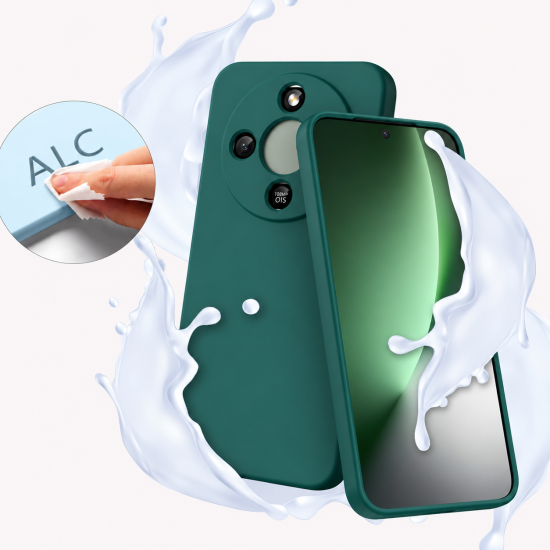 Husa Compatibila cu HONOR Magic 8 Lite, TPU Verde Inchis, Slim Soft Touch, Anti-Soc, ALC Mobile