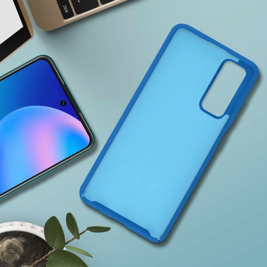 Husa Liquid soft touch compatibila cu Huawei P smart 2021, Blue Cobalt, ALC