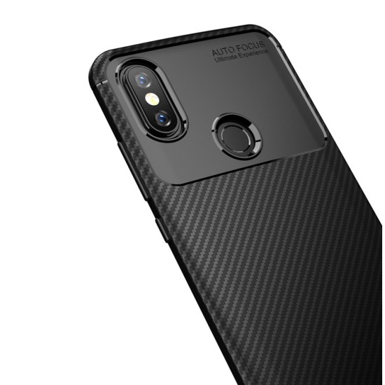 Husa Auto Focus Carbon Pentru Samsung Galaxy A20e, A202e - Negru
