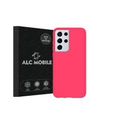 Husa Soft Touch, compatibila cu Samsung Galaxy S21 Ultra, Roz Neon Tpu Husa Soft Touch, compatibila cu Samsung Galaxy S21 Ultra, Roz Neon Tpu