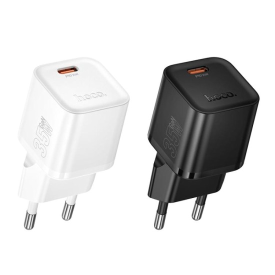 Incarcator Retea Hoco N66, PD35W, USB-C, Fast Charge, Compact, Alb