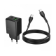 Incarcator Retea Hoco N71 + Cablu USB-C 1m, PD30W + QC3.0, 5V 3A, Fast Charge, 1xUSB-C + 1xUSB, Negru Incarcator Retea Hoco N71 + Cablu USB-C 1m, PD30W + QC3.0, 5V 3A, Fast Charge, 1xUSB-C + 1xUSB, Negru