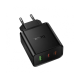 Incarcator Retea Hoco N75, GaN 65W, PD, QC3.0, 2x USB-C + USB, Fast Charge, Negru