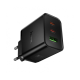 Incarcator Retea Hoco N75, GaN 65W, PD, QC3.0, 2x USB-C + USB, Fast Charge, Negru