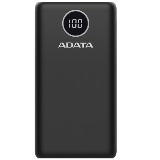 Acumulator Extern 2 x USB, Type-C, Quick Charge 3.0, PD 18W, 3A, 20000mAh, Digital Display - Adata (AP20000QCD-DGT-CBK) - Black Acumulator Extern 2 x USB, Type-C, Quick Charge 3.0, PD 18W, 3A, 20000mAh, Digital Display - Adata (AP20000QCD-DGT-CBK) - Black
