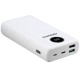 Acumulator extern 2 x USB, Type-C, Quick Charge 3.0, PD 18W, 3A, 20000mAh, Digital Display - Adata (AP20000QCD-DGT-CWH) - White Acumulator extern 2 x USB, Type-C, Quick Charge 3.0, PD 18W, 3A, 20000mAh, Digital Display - Adata (AP20000QCD-DGT-CWH) - White
