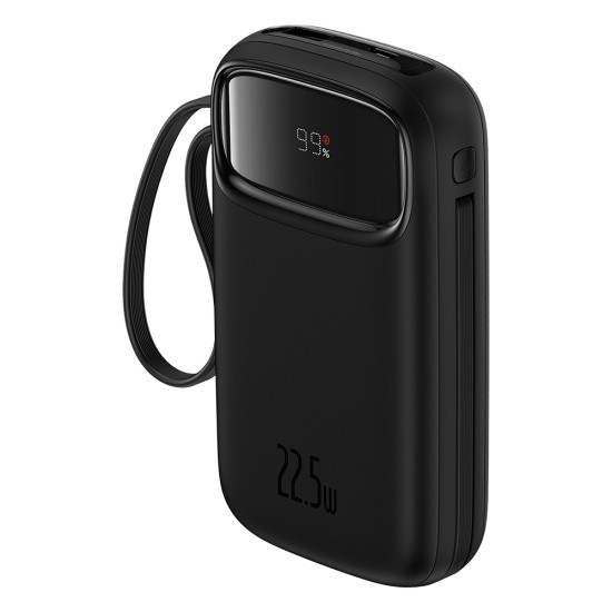 Acumulator Extern 2x Lightning, 3x Type-C, 2x USB, 22.5W, 10000mAh + Cablu Type-C, 30cm - Baseus Qpow Pro+ (P10055003113-00) - Black Acumulator Extern 2x Lightning, 3x Type-C, 2x USB, 22.5W, 10000mAh + Cablu Type-C, 30cm - Baseus Qpow Pro+ (P10055003113-00) - Black