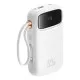 Acumulator Extern 2x Lightning, 3x Type-C, 2x USB, 22.5W, 10000mAh + Cablu Type-C, 30cm - Baseus Qpow Pro+ (P10055003223-00) - White Acumulator Extern 2x Lightning, 3x Type-C, 2x USB, 22.5W, 10000mAh + Cablu Type-C, 30cm - Baseus Qpow Pro+ (P10055003223-00) - White