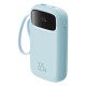Acumulator Extern 2x Lightning, 3x Type-C, 2x USB, 22.5W, 10000mAh + Cablu Type-C, 30cm - Baseus Qpow Pro+ (P10055003313-00) - Blue Acumulator Extern 2x Lightning, 3x Type-C, 2x USB, 22.5W, 10000mAh + Cablu Type-C, 30cm - Baseus Qpow Pro+ (P10055003313-00) - Blue