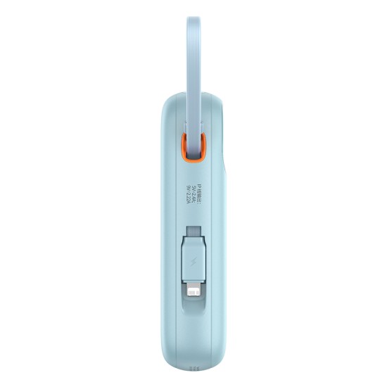 Acumulator Extern 2x Lightning, 3x Type-C, 2x USB, 22.5W, 10000mAh + Cablu Type-C, 30cm - Baseus Qpow Pro+ (P10055003313-00) - Blue Acumulator Extern 2x Lightning, 3x Type-C, 2x USB, 22.5W, 10000mAh + Cablu Type-C, 30cm - Baseus Qpow Pro+ (P10055003313-00) - Blue