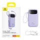 Acumulator Extern 2x Lightning, 3x Type-C, 2x USB, 22.5W, 20000mAh + Cablu Type-C, 30cm - Baseus Qpow Pro+ (P10055002513-00) - Purple Acumulator Extern 2x Lightning, 3x Type-C, 2x USB, 22.5W, 20000mAh + Cablu Type-C, 30cm - Baseus Qpow Pro+ (P10055002513-00) - Purple