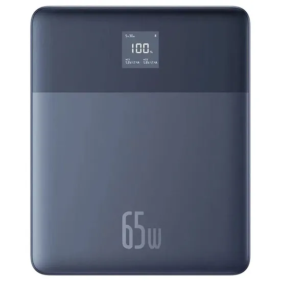 Acumulator Extern 2x Type-C, 65W, 12000mAh + Cablu USB-C - Baseus (P10063801323-00) - Blue Acumulator Extern 2x Type-C, 65W, 12000mAh + Cablu USB-C - Baseus (P10063801323-00) - Blue