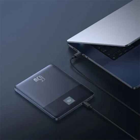 Acumulator Extern 2x Type-C, 65W, 12000mAh + Cablu USB-C - Baseus (P10063801S13-00) - Silver Acumulator Extern 2x Type-C, 65W, 12000mAh + Cablu USB-C - Baseus (P10063801S13-00) - Silver