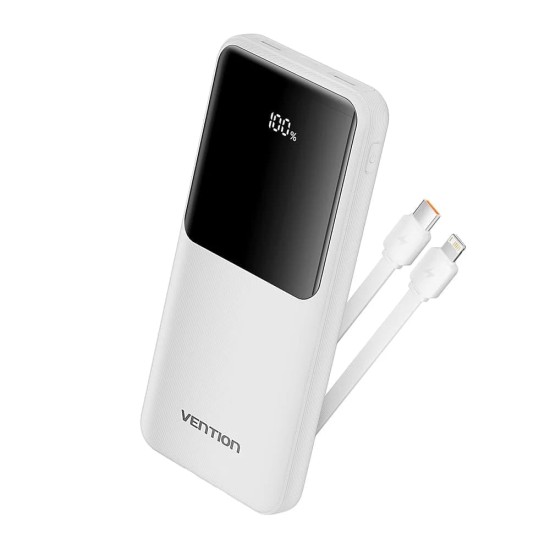 Acumulator extern 2x USB, 10000mAh - Vention (FHOW0) - White