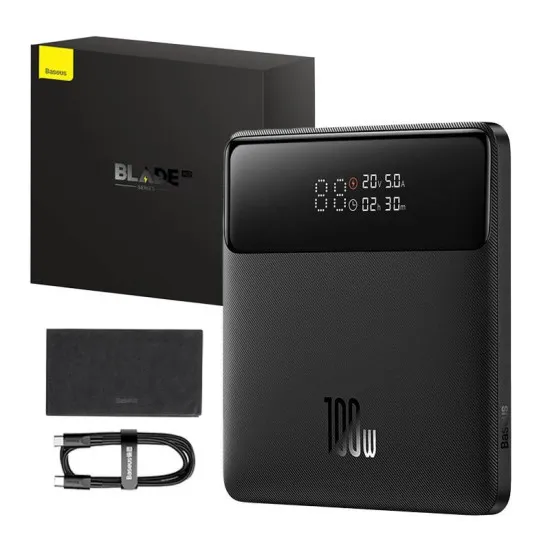 Acumulator Extern 2xUSB, 2xUSB-C, 20000mAh + Cablu USB-C - Baseus (PPBL000301) - Black Acumulator Extern 2xUSB, 2xUSB-C, 20000mAh + Cablu USB-C - Baseus (PPBL000301) - Black