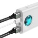 Acumulator Extern 4x USB, Type-C, Lighting, Micro-USB, Fast Charge, 65W, 30000mAh - Baseus Amblight (PPLG000102) - White