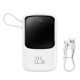 Acumulator Extern Lightning, 2x Type-C, USB, 22.5W, 10000mAh + Cablu Type-C, 3A - Baseus Qpow Pro (PPQD020102) - White Acumulator Extern Lightning, 2x Type-C, USB, 22.5W, 10000mAh + Cablu Type-C, 3A - Baseus Qpow Pro (PPQD020102) - White