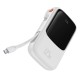 Acumulator Extern Lightning, 2x Type-C, USB, 22.5W, 10000mAh + Cablu Type-C, 3A - Baseus Qpow Pro (PPQD020102) - White Acumulator Extern Lightning, 2x Type-C, USB, 22.5W, 10000mAh + Cablu Type-C, 3A - Baseus Qpow Pro (PPQD020102) - White