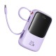 Acumulator Extern Lightning, 2x Type-C, USB, 22.5W, 10000mAh + Cablu Type-C - Baseus Qpow Pro+ (P10067101513-00) - Purple Acumulator Extern Lightning, 2x Type-C, USB, 22.5W, 10000mAh + Cablu Type-C - Baseus Qpow Pro+ (P10067101513-00) - Purple