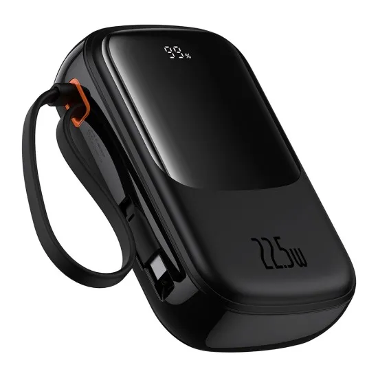 Acumulator Extern Lightning, 2x Type-C, USB, 22.5W, 20000mAh + Cablu Type-C - Baseus Qpow Pro+ (P10067103113-00) - Black Acumulator Extern Lightning, 2x Type-C, USB, 22.5W, 20000mAh + Cablu Type-C - Baseus Qpow Pro+ (P10067103113-00) - Black