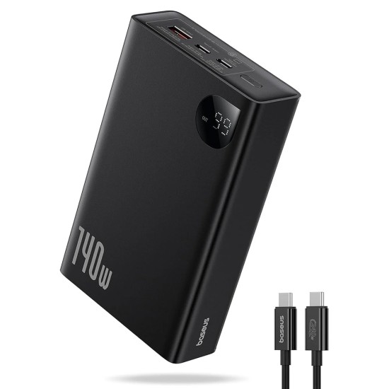 Acumulator Extern pentru Laptop, USB, 2x Type-C, 24000mAh, 140W - Baseus Adaman (P10021508113-00) - Black Acumulator Extern pentru Laptop, USB, 2x Type-C, 24000mAh, 140W - Baseus Adaman (P10021508113-00) - Black
