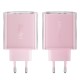 Acumulator pentru Priza, 2 X USB-C, USB, GaN, PD65W - Acesfast (A45) - Cherry Blossom