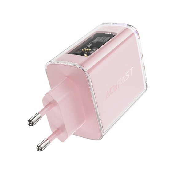 Acumulator pentru Priza, 2 X USB-C, USB, GaN, PD65W - Acesfast (A45) - Cherry Blossom