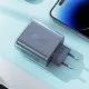 Acumulator pentru Priza, 2 X USB-C, USB, GaN, PD65W - Acesfast (A45) - Gray Acumulator pentru Priza, 2 X USB-C, USB, GaN, PD65W - Acesfast (A45) - Gray