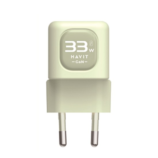 Acumulator pentru Priza 33W, USB, Type-C - Havit (UC230 EU) - Green Acumulator pentru Priza 33W, USB, Type-C - Havit (UC230 EU) - Green